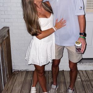 Embroidered Mini White Zara Dress